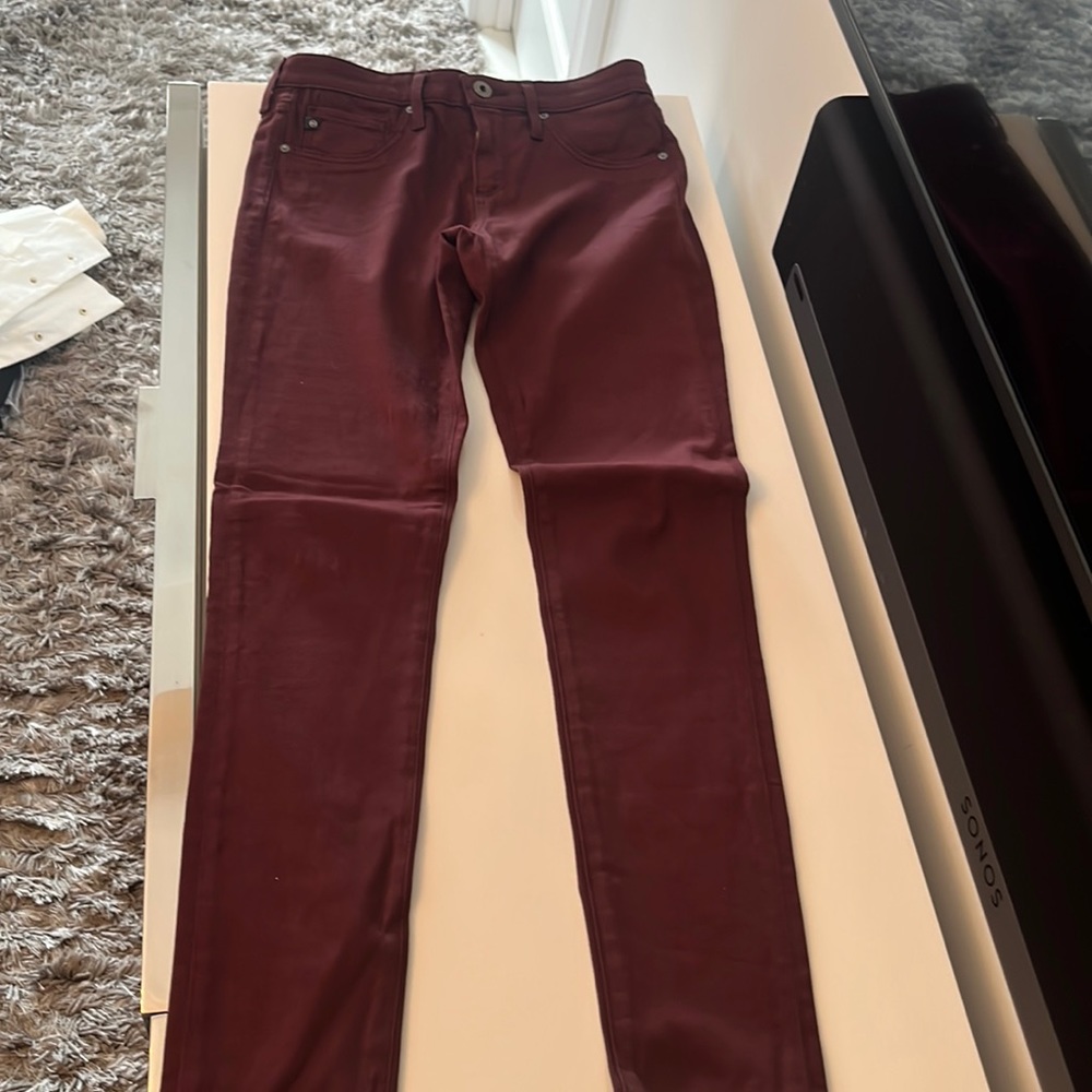 AG jeans maroon jeans size 25